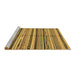 Sideview of Machine Washable Abstract Brown Modern Rug, wshabs2179brn