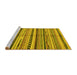 Sideview of Machine Washable Abstract Yellow Modern Rug, wshabs2179yw