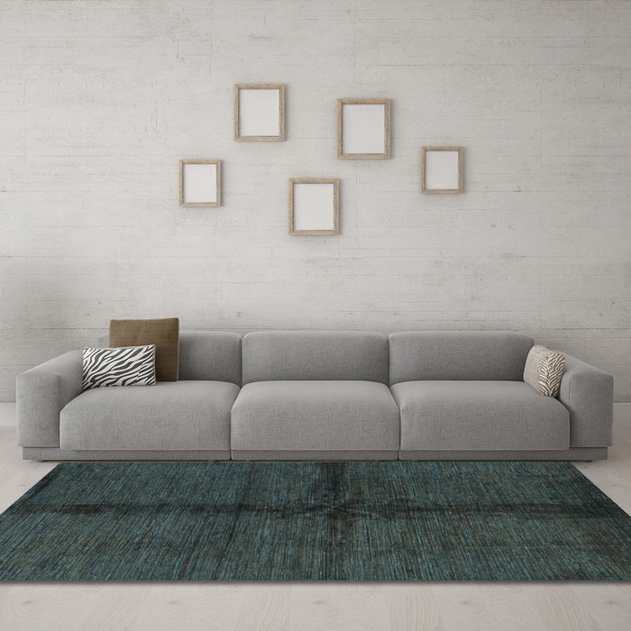 Machine Washable Abstract Light Blue Modern Rug in a Living Room, wshabs217lblu