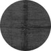 Round Machine Washable Abstract Gray Modern Rug, wshabs217gry