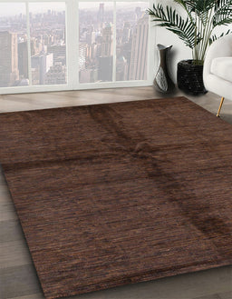 Abstract Bakers Brown Modern Rug in Family Room, abs217