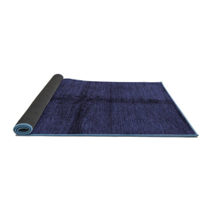 Sideview of Abstract Blue Modern Rug, abs217blu