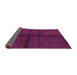 Sideview of Abstract Pink Modern Rug, abs217pnk