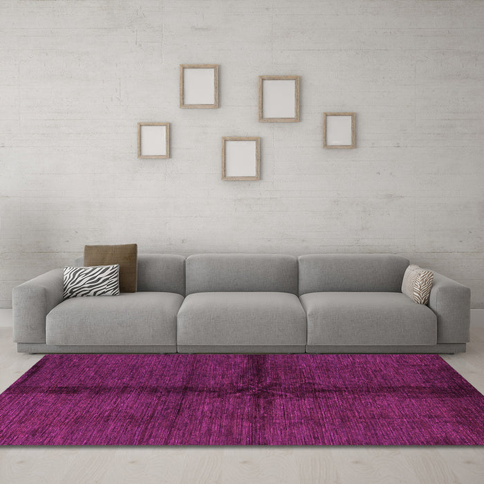 Machine Washable Abstract Pink Modern Rug in a Living Room, wshabs217pnk