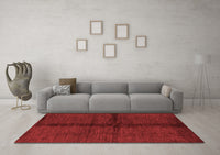 Machine Washable Abstract Red Modern Rug, wshabs217red