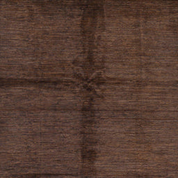 Square Machine Washable Abstract Bakers Brown Rug, wshabs217