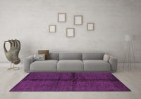 Machine Washable Abstract Purple Modern Rug, wshabs217pur