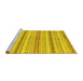 Sideview of Machine Washable Abstract Yellow Modern Rug, wshabs2180yw