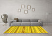 Machine Washable Abstract Yellow Modern Rug in a Living Room, wshabs2180yw