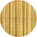 Round Abstract Brown Modern Rug, abs2180brn