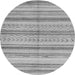 Round Abstract Gray Modern Rug, abs2180gry