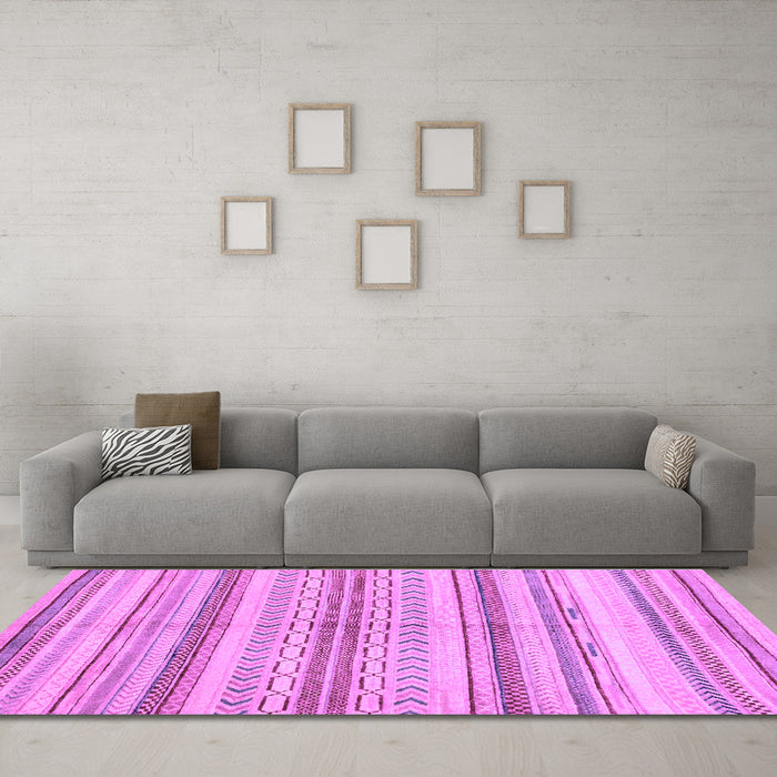 Machine Washable Abstract Purple Modern Area Rugs in a Living Room, wshabs2180pur