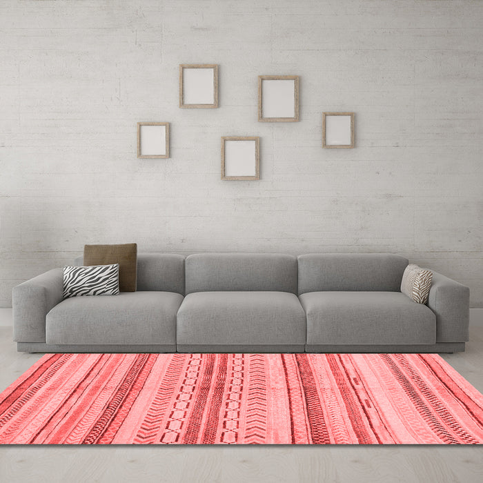 Modern Red Washable Rugs