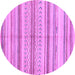 Round Machine Washable Abstract Purple Modern Area Rugs, wshabs2180pur