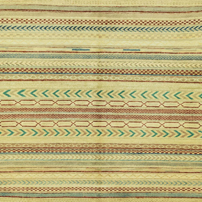 Square Abstract Chrome Gold Yellow Modern Rug, abs2180