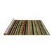 Sideview of Machine Washable Abstract Brass Green Rug, wshabs2181