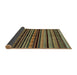 Sideview of Abstract Copper Green Modern Rug, abs2181