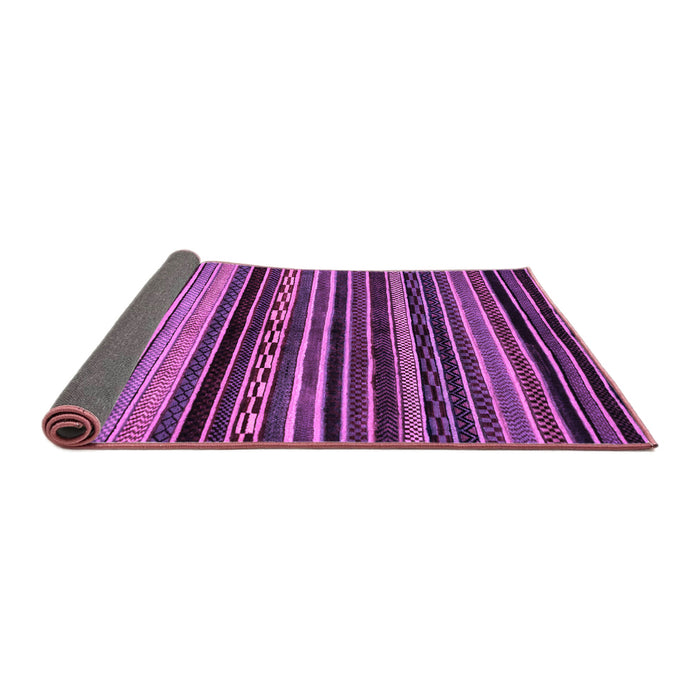 Sideview of Abstract Purple Modern Rug, abs2181pur