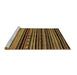 Sideview of Machine Washable Abstract Brown Modern Rug, wshabs2181brn