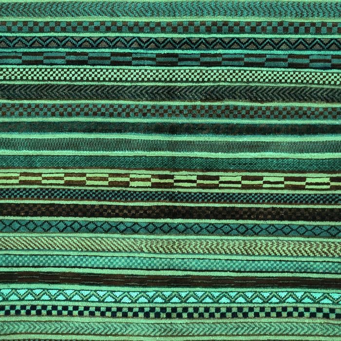 Machine Washable Abstract Turquoise Modern Area Rugs, wshabs2181turq