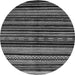 Round Abstract Gray Modern Rug, abs2181gry