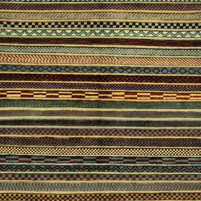 Machine Washable Abstract Brass Green Rug, wshabs2181