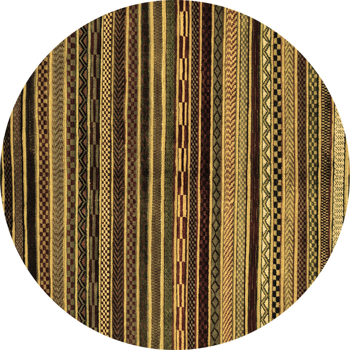 Round Machine Washable Abstract Brown Modern Rug, wshabs2181brn