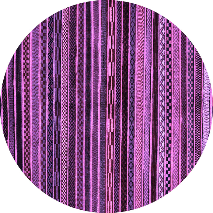 Round Abstract Purple Modern Rug, abs2181pur