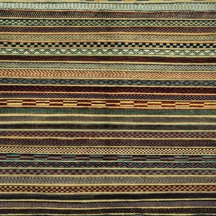 Square Machine Washable Abstract Brass Green Rug, wshabs2181