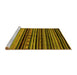 Sideview of Machine Washable Abstract Yellow Modern Rug, wshabs2181yw