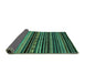 Sideview of Abstract Turquoise Modern Rug, abs2181turq