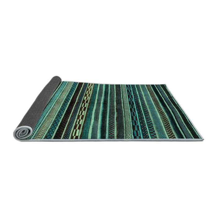 Sideview of Abstract Light Blue Modern Rug, abs2181lblu