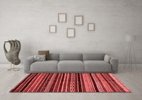 Machine Washable Abstract Red Modern Rug, wshabs2181red