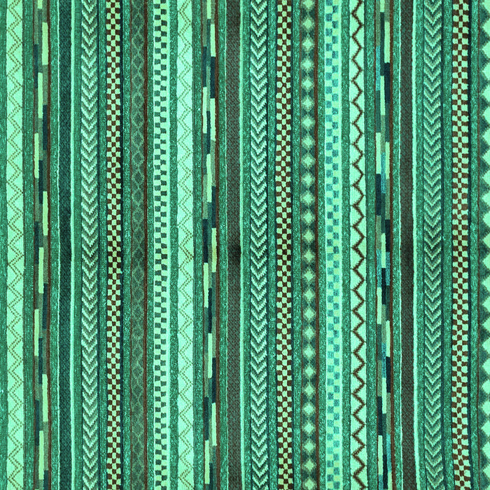 Square Machine Washable Abstract Turquoise Modern Area Rugs, wshabs2182turq