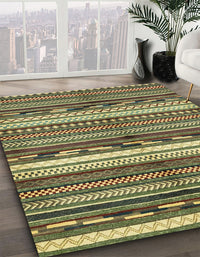 Abstract Avocado Green Modern Rug, abs2182