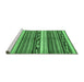 Sideview of Machine Washable Abstract Emerald Green Modern Area Rugs, wshabs2182emgrn