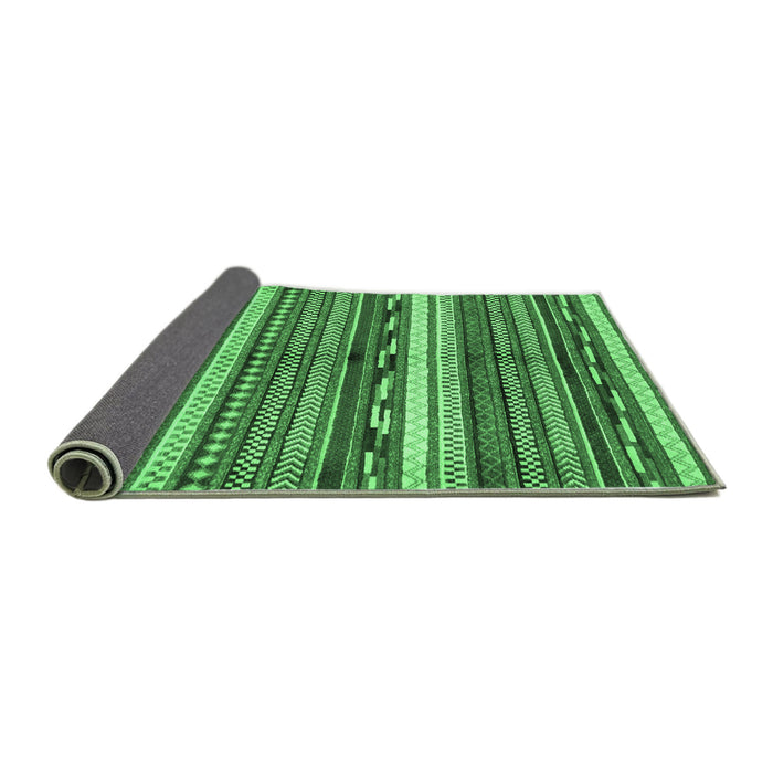 Sideview of Abstract Emerald Green Modern Rug, abs2182emgrn