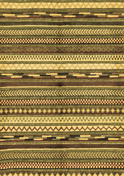 Abstract Brown Modern Rug, abs2182brn