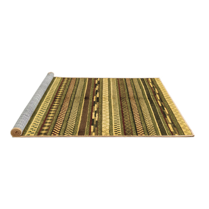 Sideview of Machine Washable Abstract Brown Modern Rug, wshabs2182brn