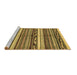 Sideview of Machine Washable Abstract Brown Modern Rug, wshabs2182brn