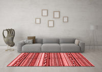 Machine Washable Abstract Red Modern Rug, wshabs2182red