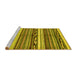 Sideview of Machine Washable Abstract Yellow Modern Rug, wshabs2182yw