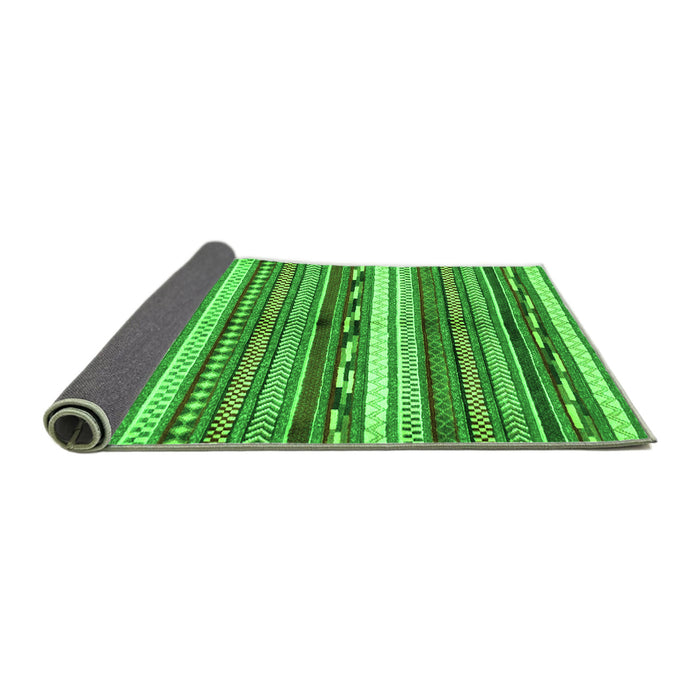 Sideview of Abstract Green Modern Rug, abs2182grn