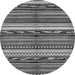 Round Abstract Gray Modern Rug, abs2182gry