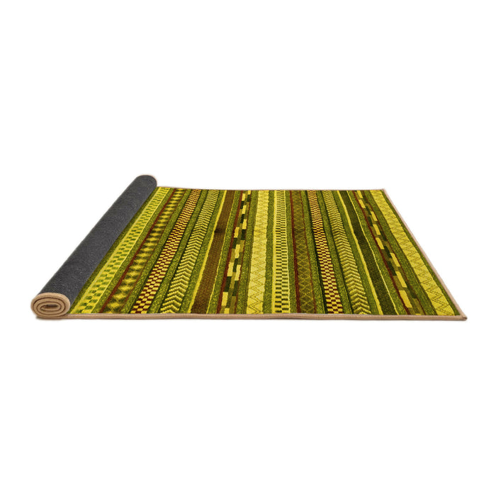 Sideview of Abstract Yellow Modern Rug, abs2182yw