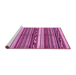 Sideview of Machine Washable Abstract Pink Modern Rug, wshabs2182pnk