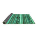 Sideview of Abstract Turquoise Modern Rug, abs2182turq