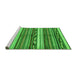 Sideview of Machine Washable Abstract Green Modern Area Rugs, wshabs2182grn