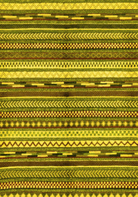 Abstract Yellow Modern Rug, abs2182yw