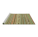 Sideview of Machine Washable Abstract Oak Brown Rug, wshabs2183